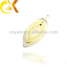 china alibaba Stainless Steel Jewelry leaf CZ pendant